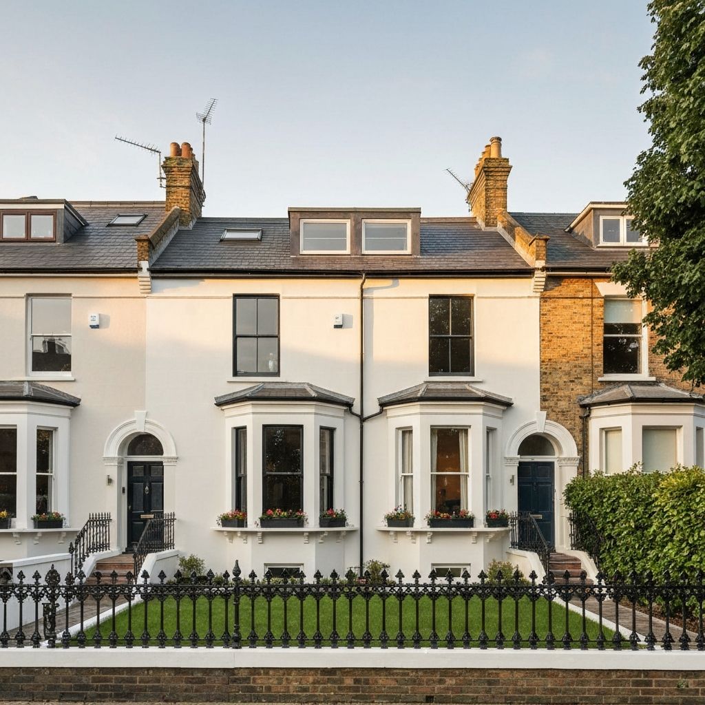 External facade refurbishment in Wimbledon